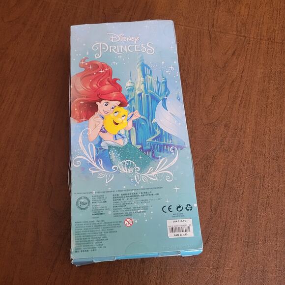 Disney Store The Little Mermaid 12'' Ariel Doll with Flounder New in Box - Picture 6 of 9